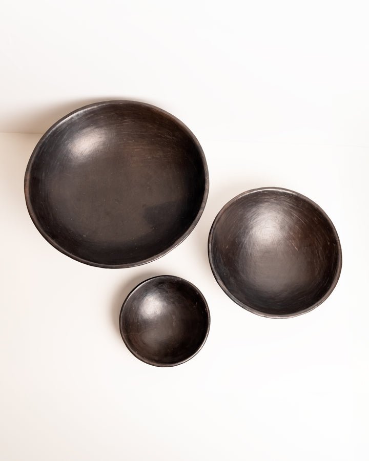 Blackened Baobab clay bowl small — handcrafted African artisan home decor