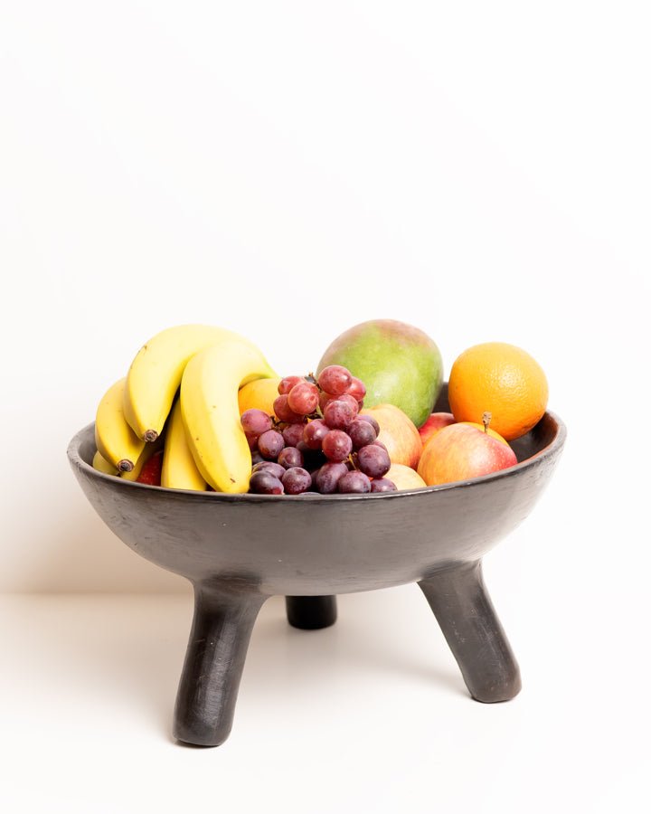 Blackened Baobab clay bowl small — handcrafted African artisan home decor