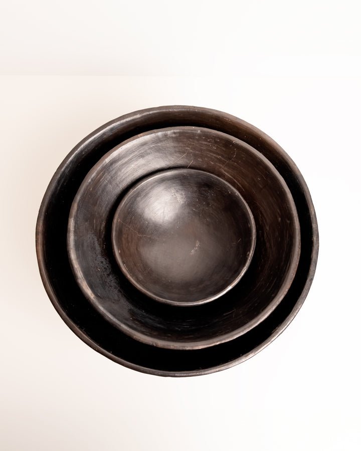 Blackened Baobab clay bowl small — handcrafted African artisan home decor