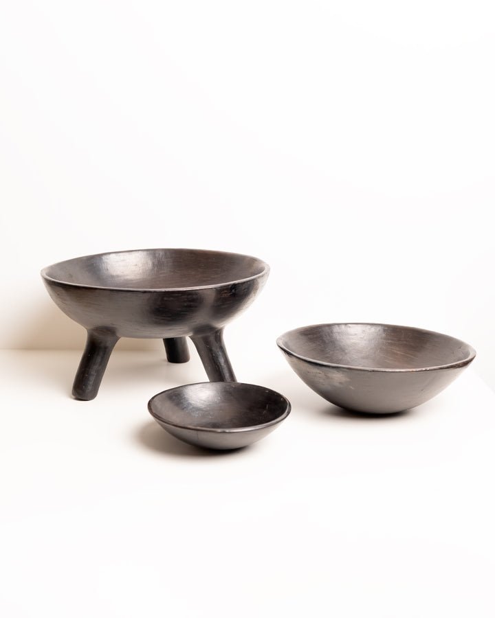 Blackened Baobab clay bowl small — handcrafted African artisan home decor