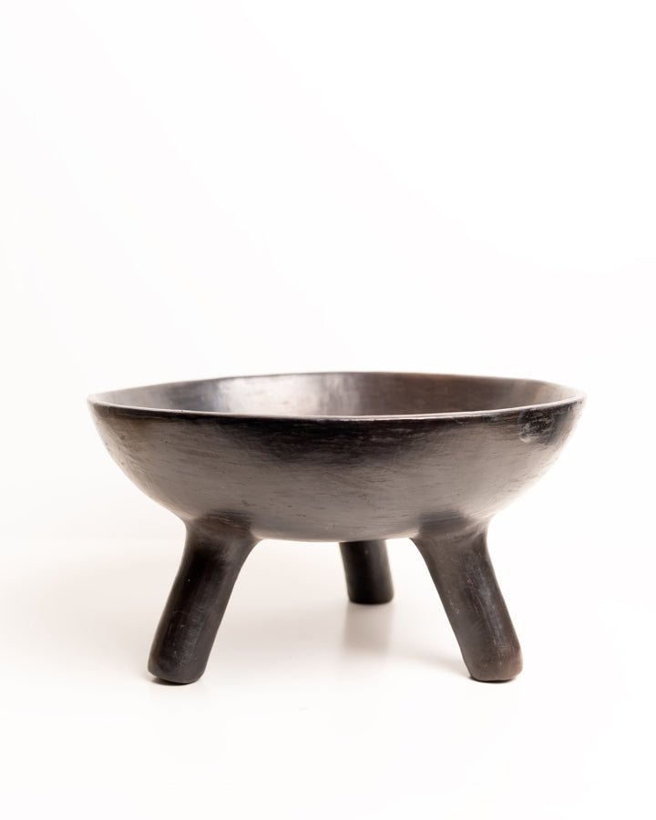 Blackened Baobab clay fruit bowl extra large — handcrafted African artisan home decor