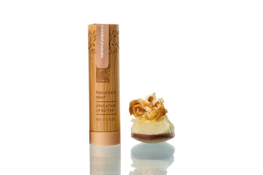 Nokware caramel popcorn shea butter lip balm — natural plant-based moisturising lip care