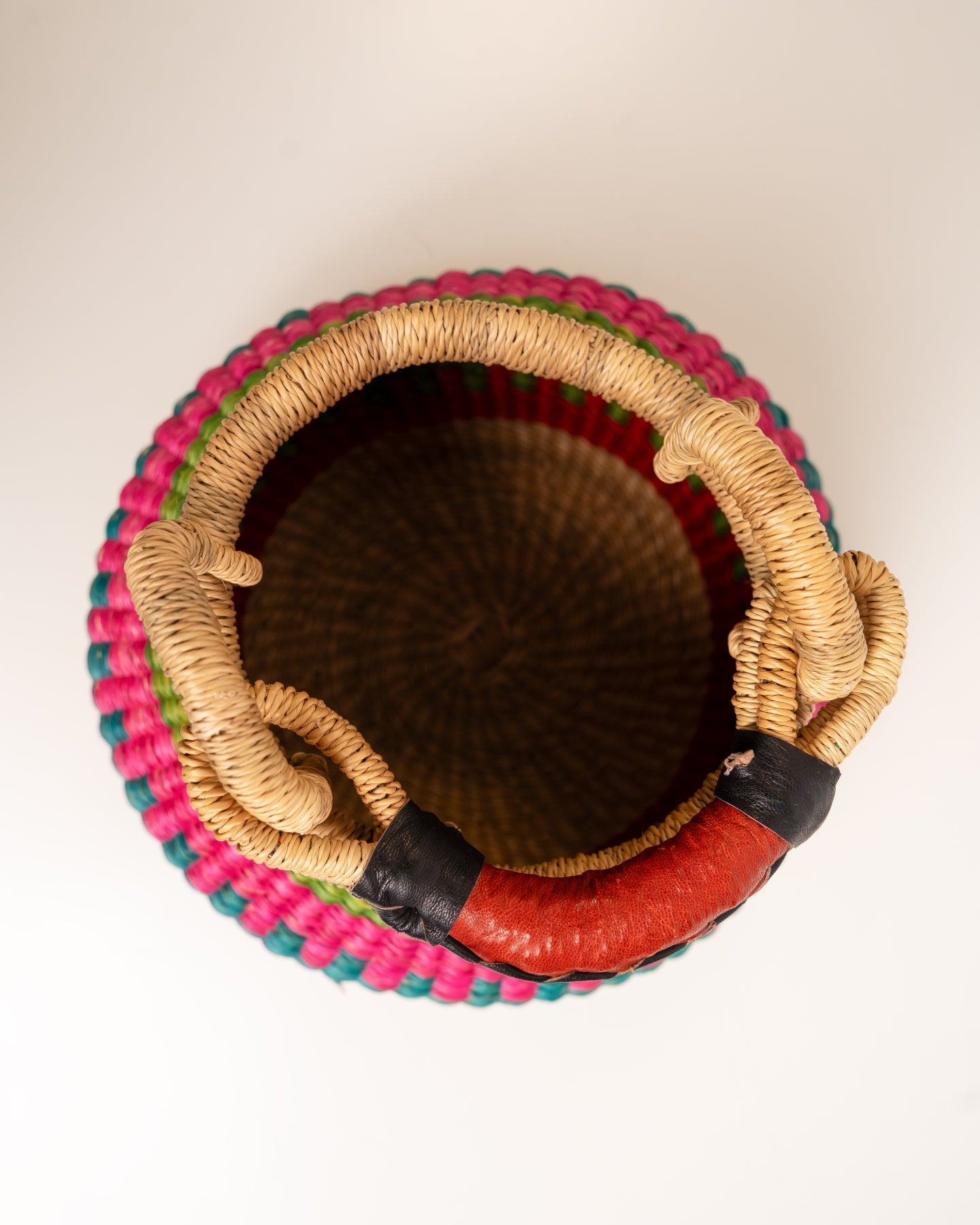 Dugbila small hand-woven Bolga basket — ethical African storage basket, Ghanaian artisan craft