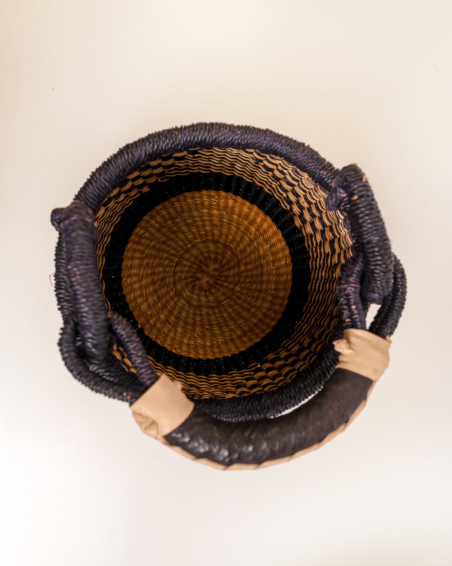Dugbila small hand-woven Bolga basket — ethical African storage basket, Ghanaian artisan craft