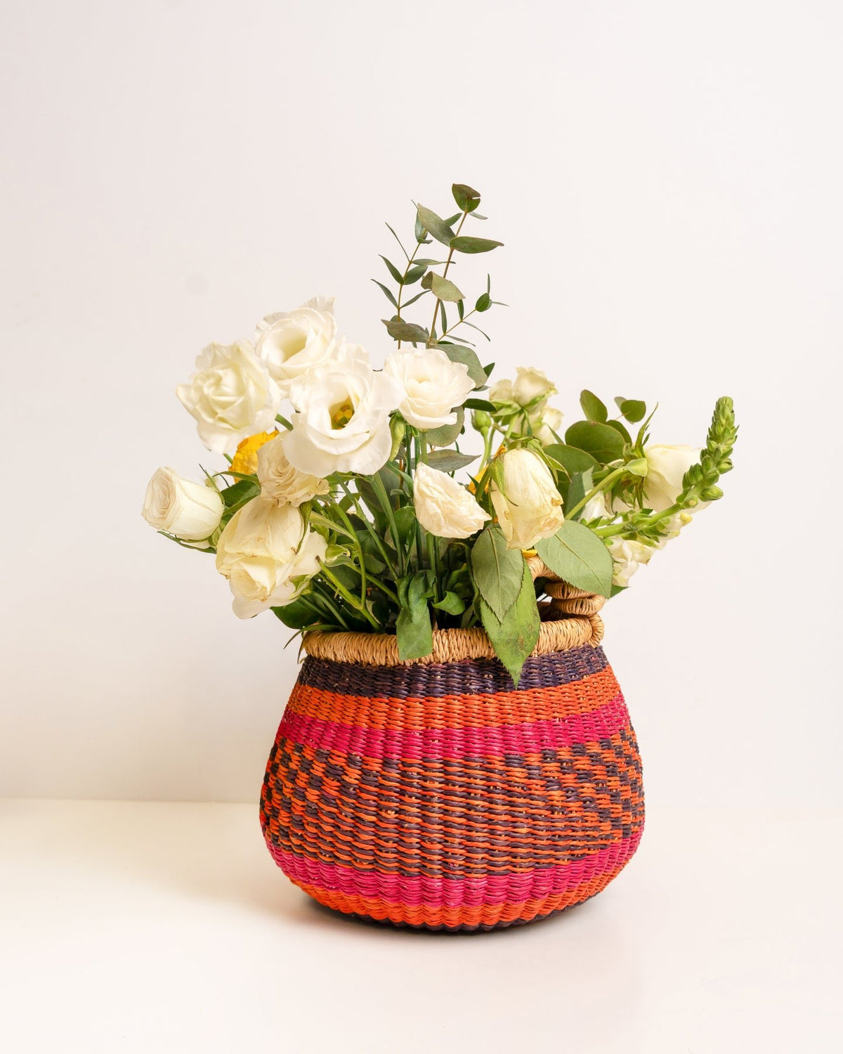 Dugbila small hand-woven Bolga basket — ethical African storage basket, Ghanaian artisan craft