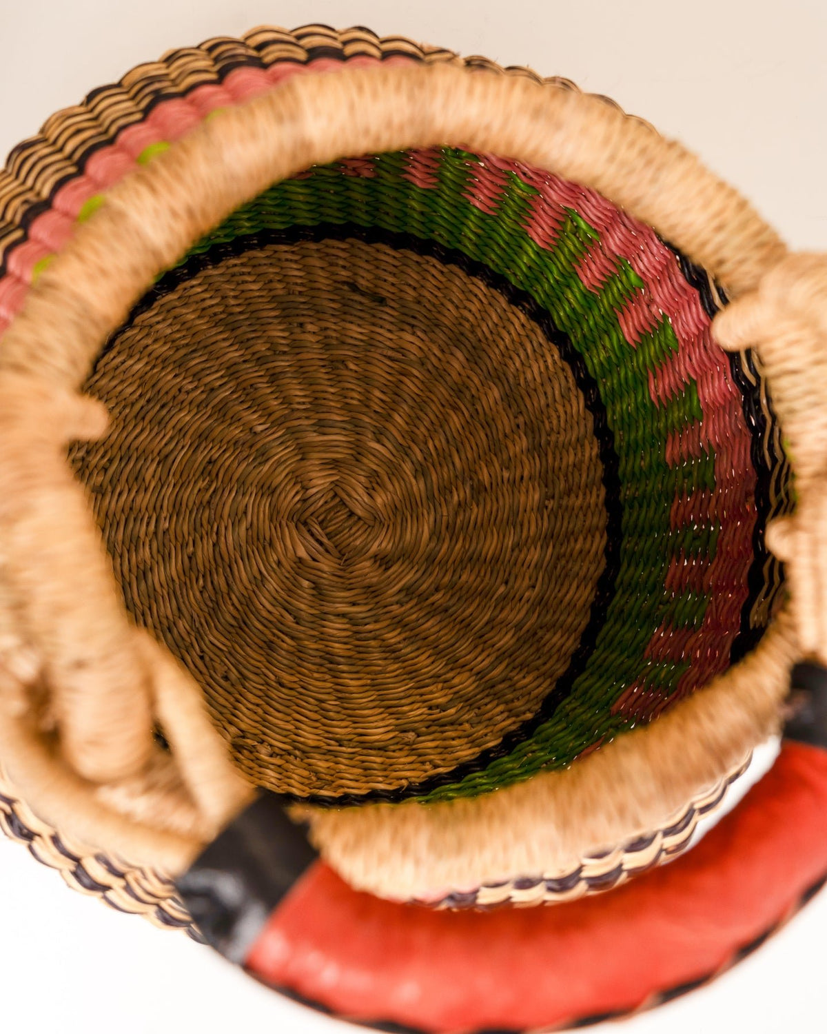Dugbila small hand-woven Bolga basket — ethical African storage basket, Ghanaian artisan craft