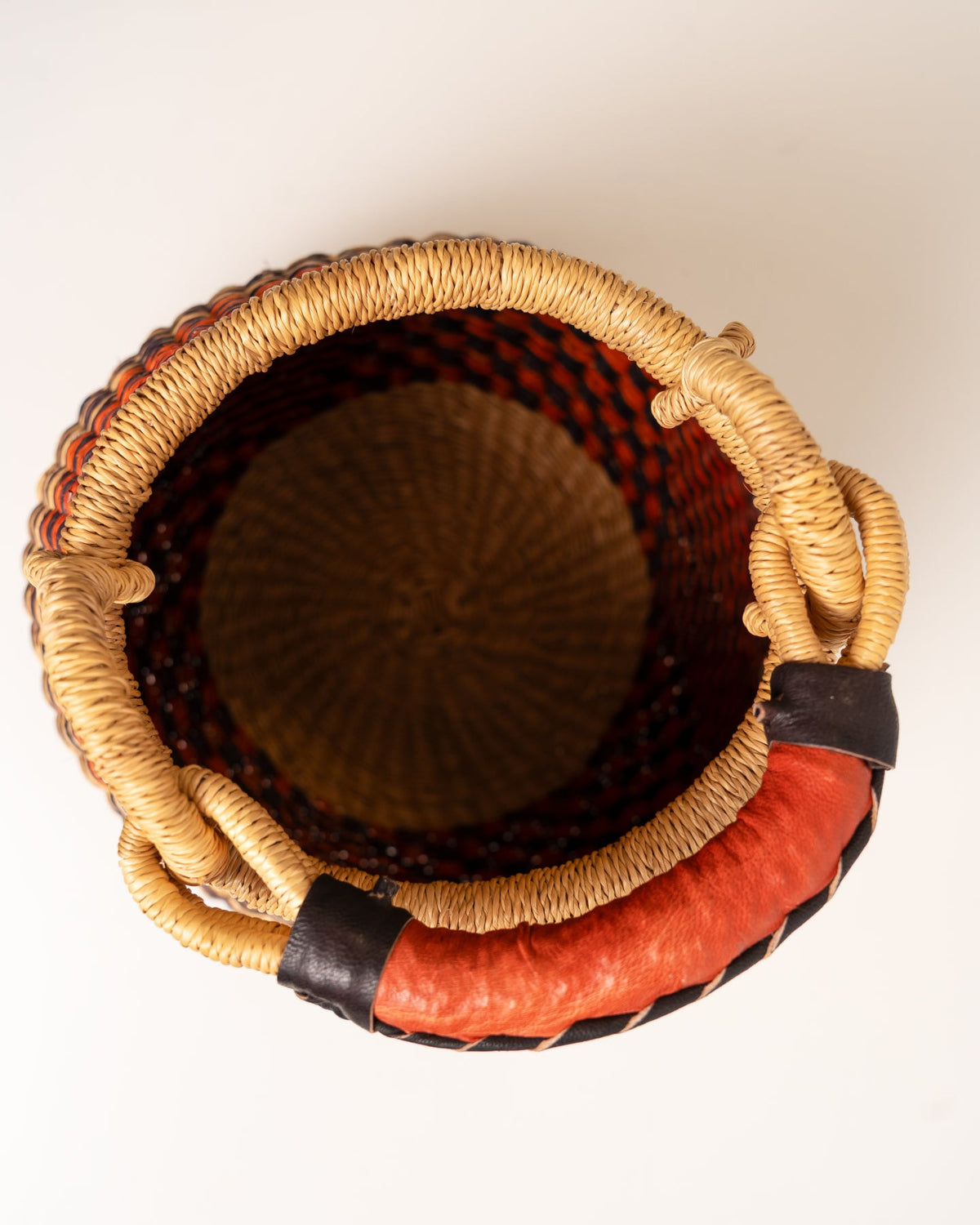 Dugbila small hand-woven Bolga basket — ethical African storage basket, Ghanaian artisan craft