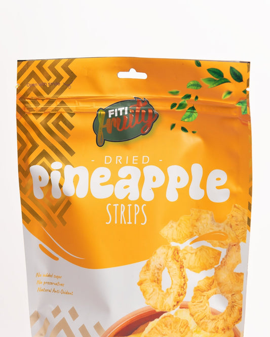 Fiti Fruity natural dried pineapple strips — healthy African snack with no added sugar