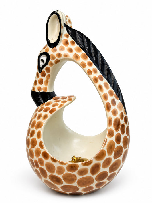 Soapstone Giraffe Jewellery Dish & Tealight Holder