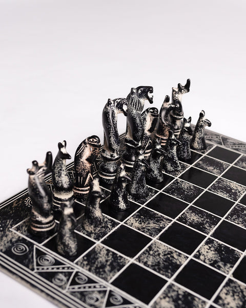 Hand Carved Soapstone Chess Set & Board - Nathez out of Africa