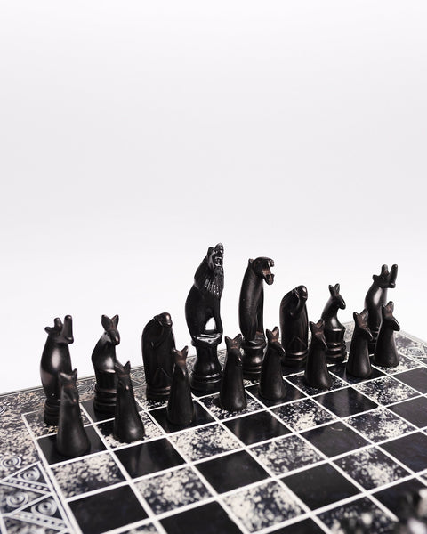 Hand Carved Soapstone Chess Set & Board - Nathez out of Africa