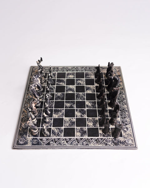 Hand Carved Soapstone Chess Set & Board - Nathez out of Africa