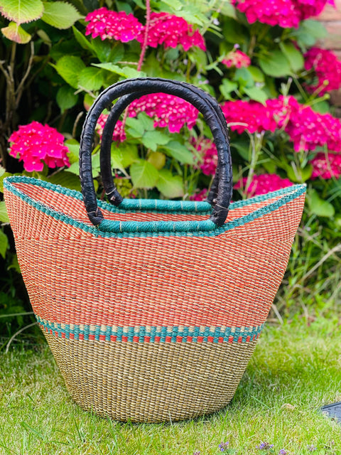 Hand - Woven Bolgatanga U - Shopper Handbag (2) - Nathez out of Africa