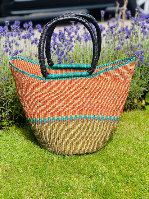 Hand - Woven Bolgatanga U - Shopper Handbag (2) - Nathez out of Africa