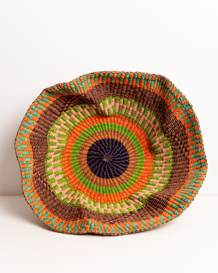 Hand-woven African lamp shade — artisan-crafted sustainable natural fibre lighting decor