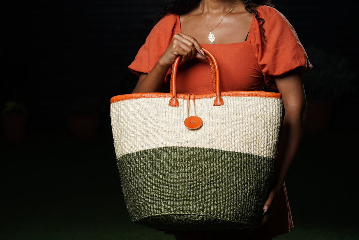 Hand-woven Kenyan sisal handbag Ref 25 — sustainable eco-friendly African artisan craft