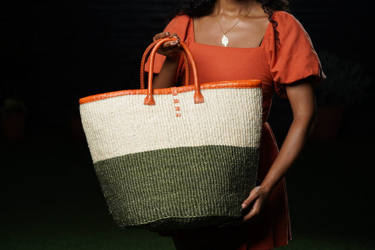 Hand-woven Kenyan sisal handbag Ref 25 — sustainable eco-friendly African artisan craft
