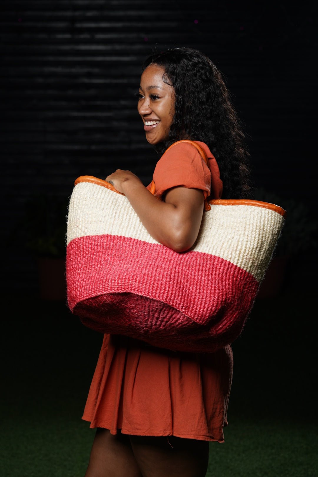 Hand-woven Kenyan sisal handbag Ref 33 — sustainable eco-friendly African artisan craft