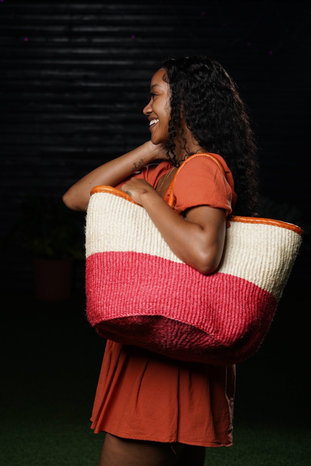Hand-woven Kenyan sisal handbag Ref 33 — sustainable eco-friendly African artisan craft