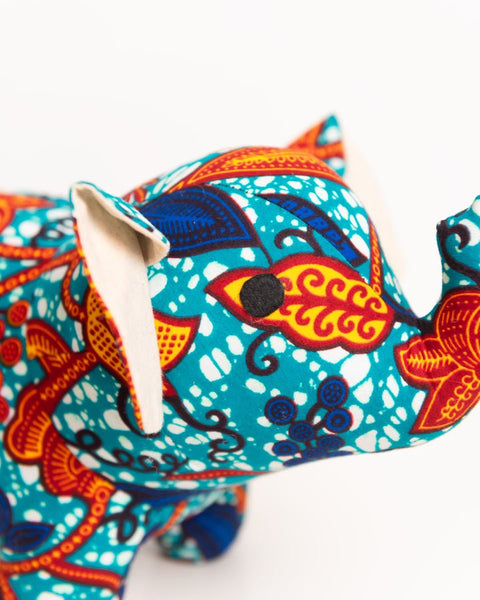 Handmade African Textile Soft Toy - Elephant (Medium) - Nathez out of Africa