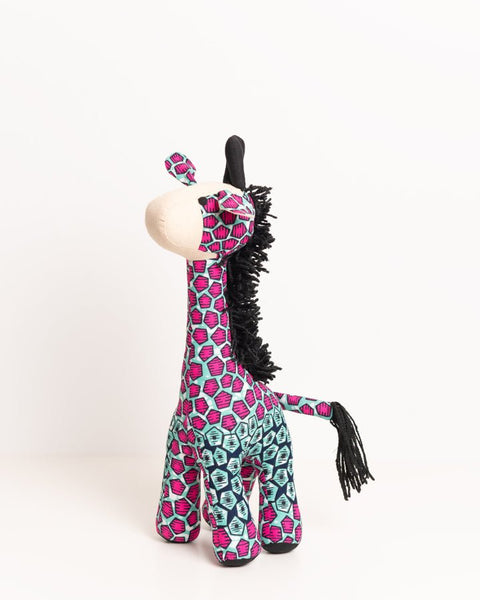 Handmade African Textile Soft Toy - Giraffe (Medium) - Nathez out of Africa