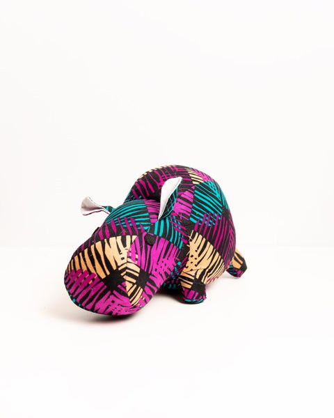 Handmade African Textile Soft Toy - Hippo (Medium) - Nathez out of Africa