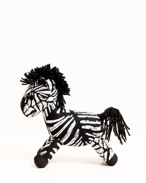 Handmade African Textile Soft Toy - Zebra (Small) - Nathez out of Africa