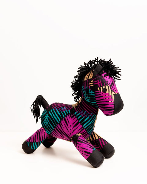 Handmade African Textile Soft Toy - Zebra (Small) - Nathez out of Africa