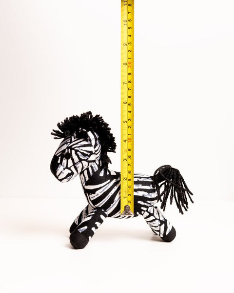 Handmade African Textile Soft Toy - Zebra (Small) - Nathez out of Africa