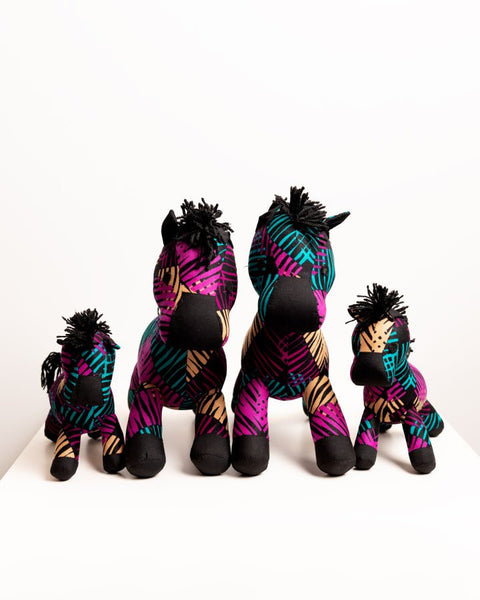 Handmade African Textile Soft Toy - Zebra (Small) - Nathez out of Africa