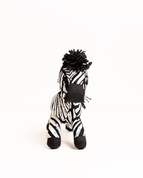 Handmade African Textile Soft Toy - Zebra (Small) - Nathez out of Africa