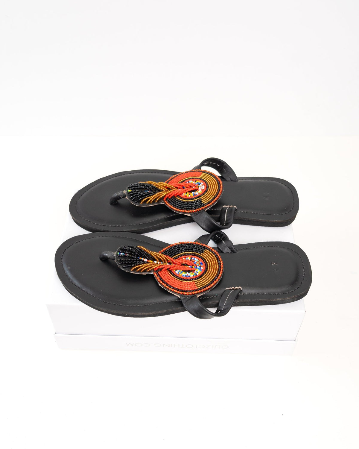 Handmade Kenyan beaded leather sandals for women — artisan ethical Maasai summer sandals
