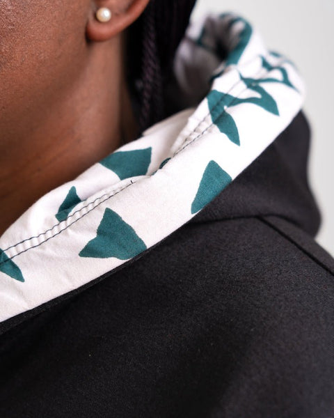 Heritage Jumper – Handcrafted Hoodie with African Print Detail - Nathez out of Africa