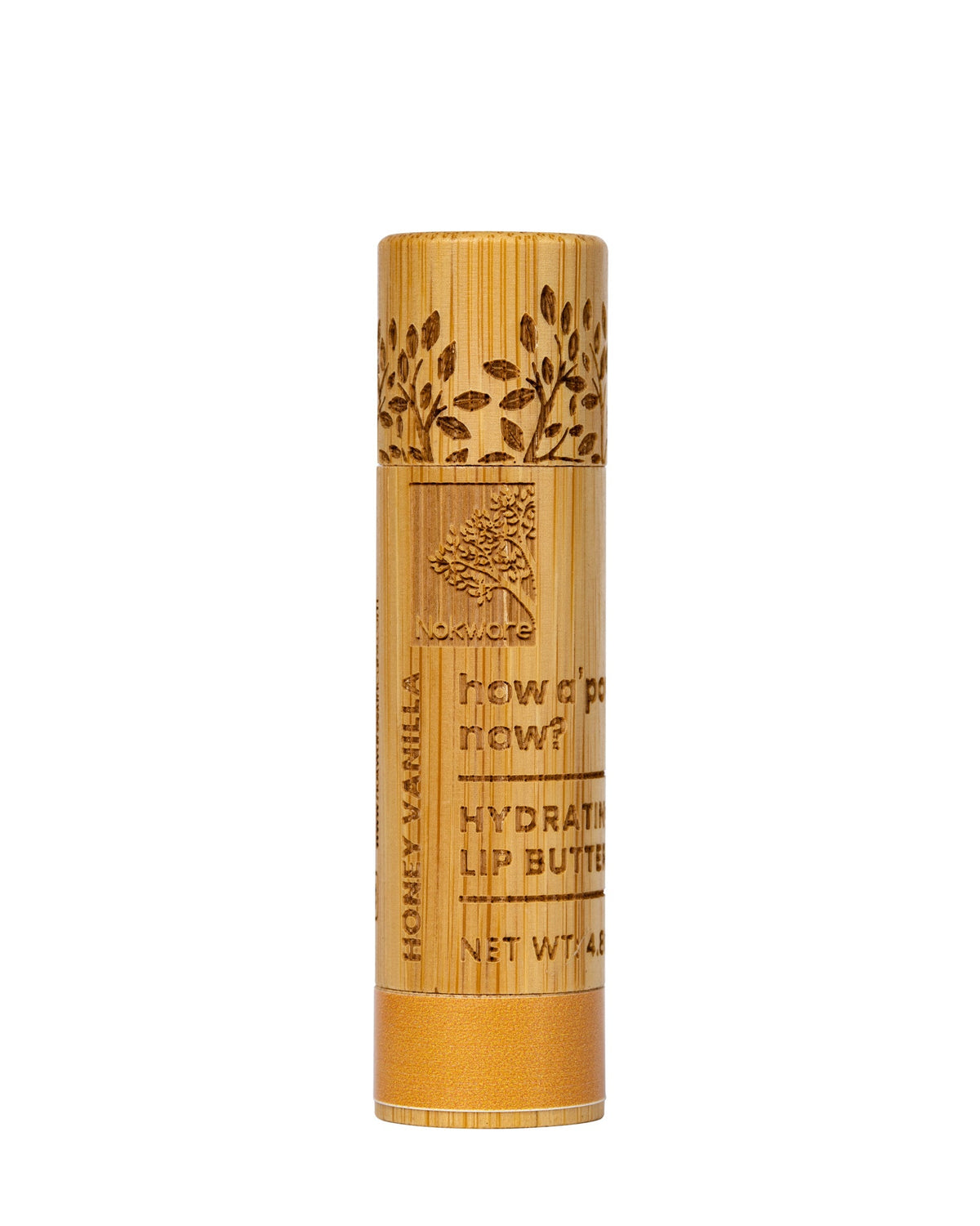 Nokware honey and vanilla shea butter lip balm — natural plant-based moisturising lip care
