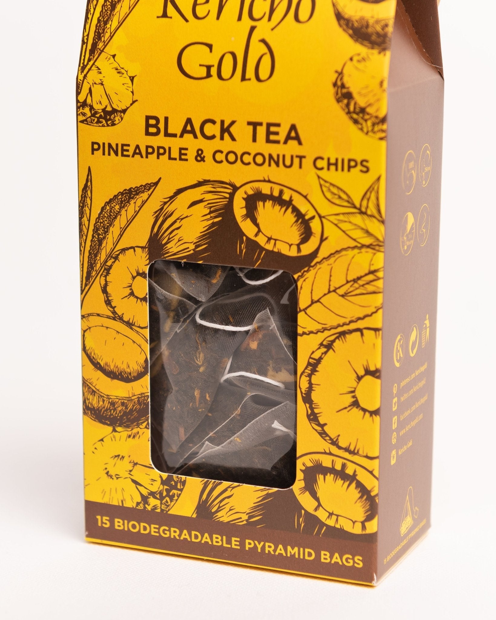Kericho Gold Black Tea Pineapple and Coconut 15 bags — premium Kenyan exotic blend