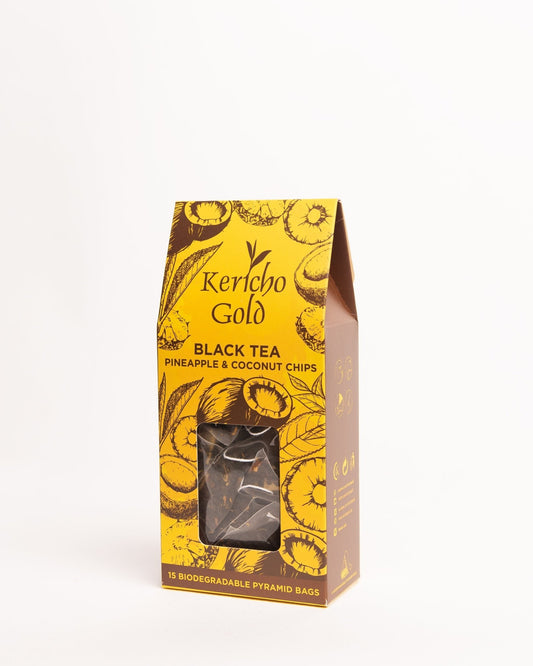 Kericho Gold Black Tea Pineapple and Coconut 15 bags — premium Kenyan exotic blend