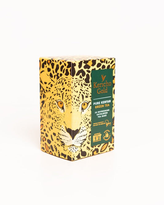 Kericho Gold Conservation Range Green Tea 20 bags — ethically sourced Kenyan premium tea