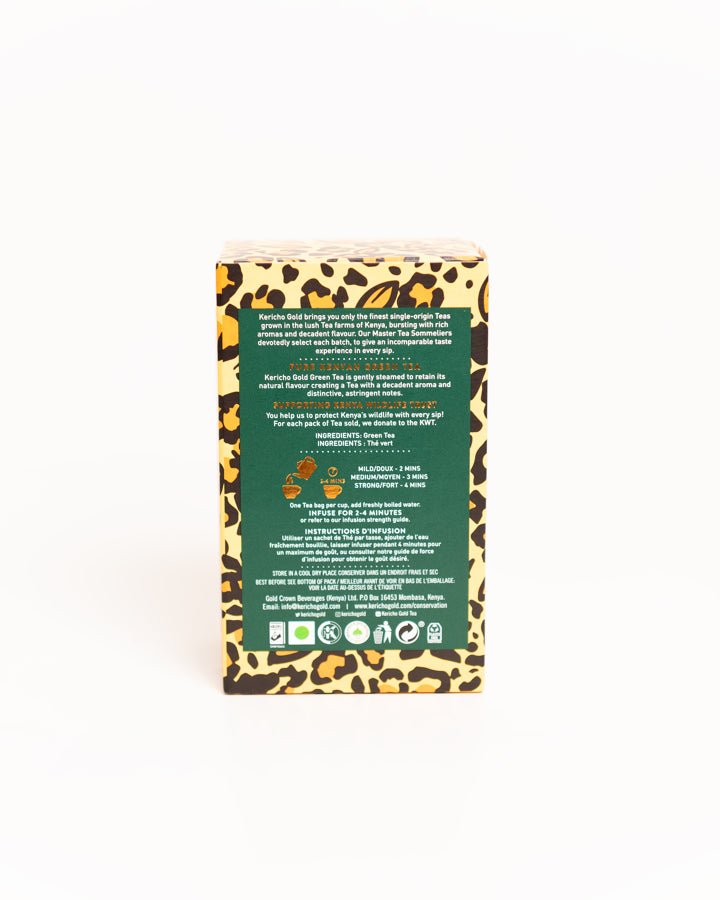 Kericho Gold Conservation Range Green Tea 20 bags — ethically sourced Kenyan premium tea