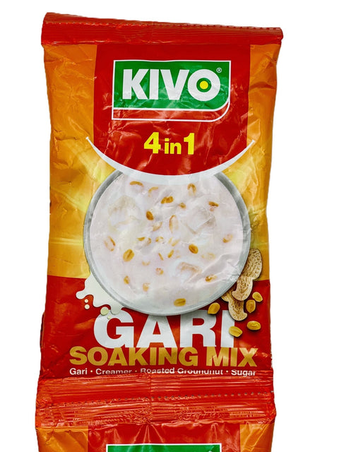 Kivo 4 - 1 Gari Mix (Single Sachets 125g each) Contains Peanuts - Nathez out of Africa