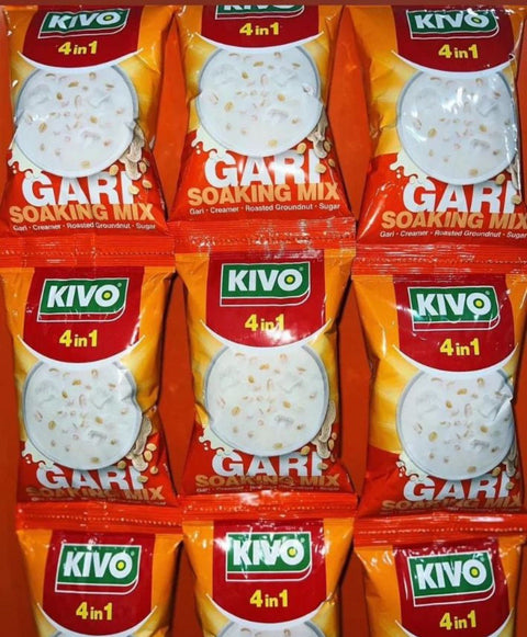 Kivo 4 - 1 Gari Mix (Single Sachets 125g each) Contains Peanuts - Nathez out of Africa