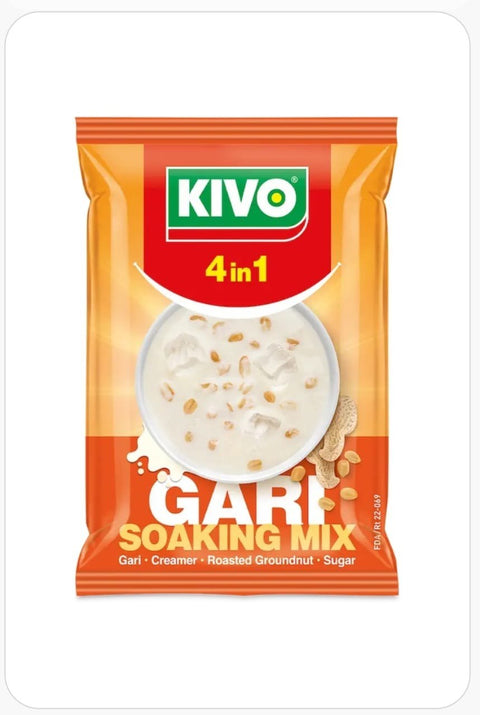 Kivo 4 - 1 Gari Mix (Single Sachets 125g each) Contains Peanuts - Nathez out of Africa