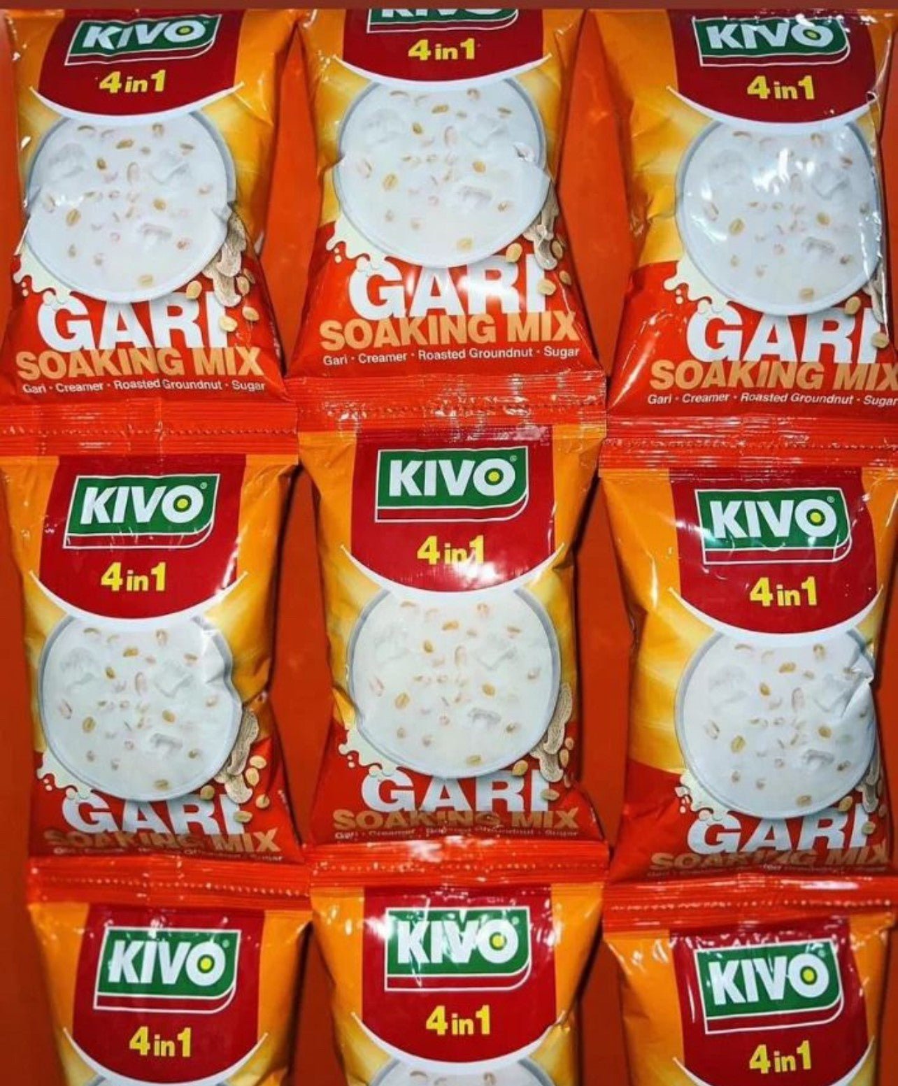 Kivo 4-1 Gari Mix (Strip of 10 Sachets 125g each) Contains Peanuts ...