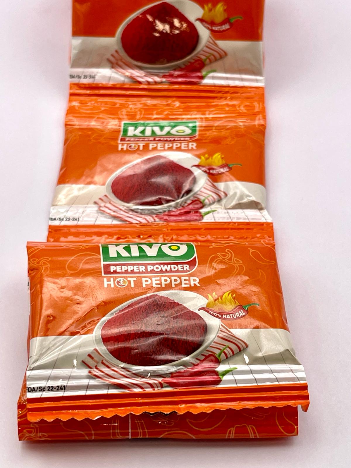 Kivo Hot Pepper Powder ( Strip of 10 sachets 6g Each) - Nathez out of ...