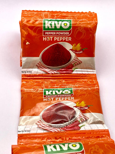 Kivo Hot Pepper Powder ( Strip of 10 sachets 6g Each) - Nathez out of Africa