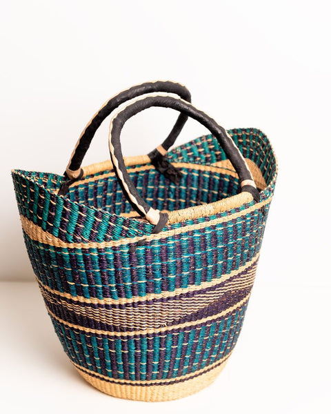 Manye(Queen) Hand - Woven Bolgatanga U - Shopper Basket 0018 - Nathez out of Africa