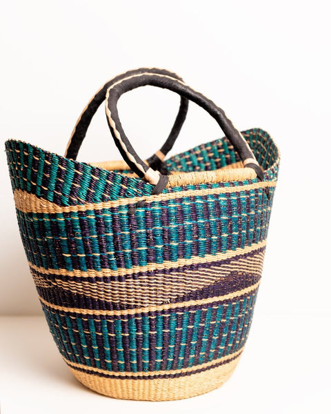 Manye(Queen) Hand - Woven Bolgatanga U - Shopper Basket 0018 - Nathez out of Africa