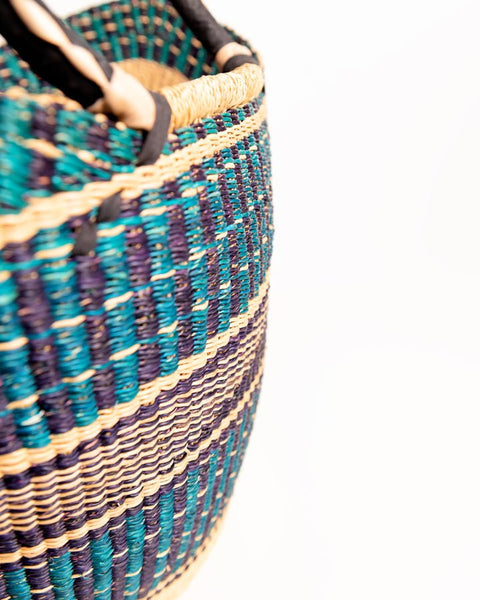 Manye(Queen) Hand - Woven Bolgatanga U - Shopper Basket 0018 - Nathez out of Africa