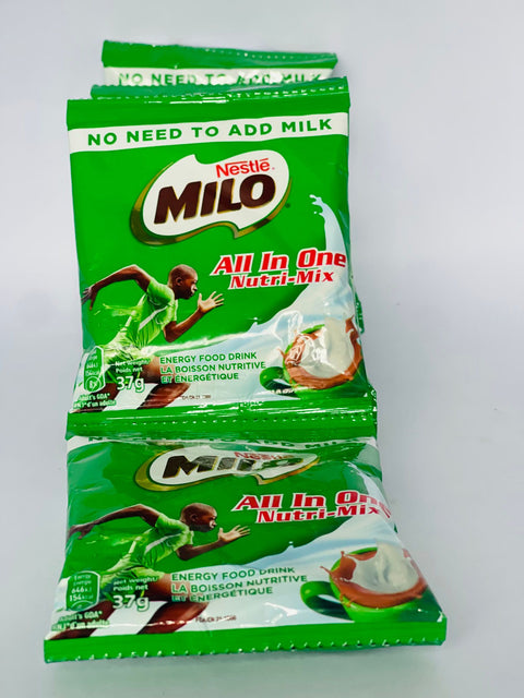 Milo Sachets All in One (Ghana) Strip of 10 x 37G - Nathez out of Africa