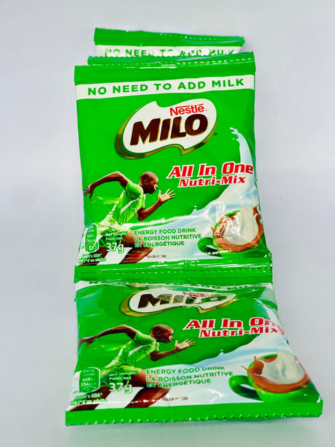 Milo Sachets All in One (Ghana) Strip of 10 x 37G - Nathez out of Africa