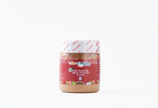 Miss Cookie Ghanaian dry rub seasoning jar for meat, chicken and fish, all-natural African spice blend, Ghana